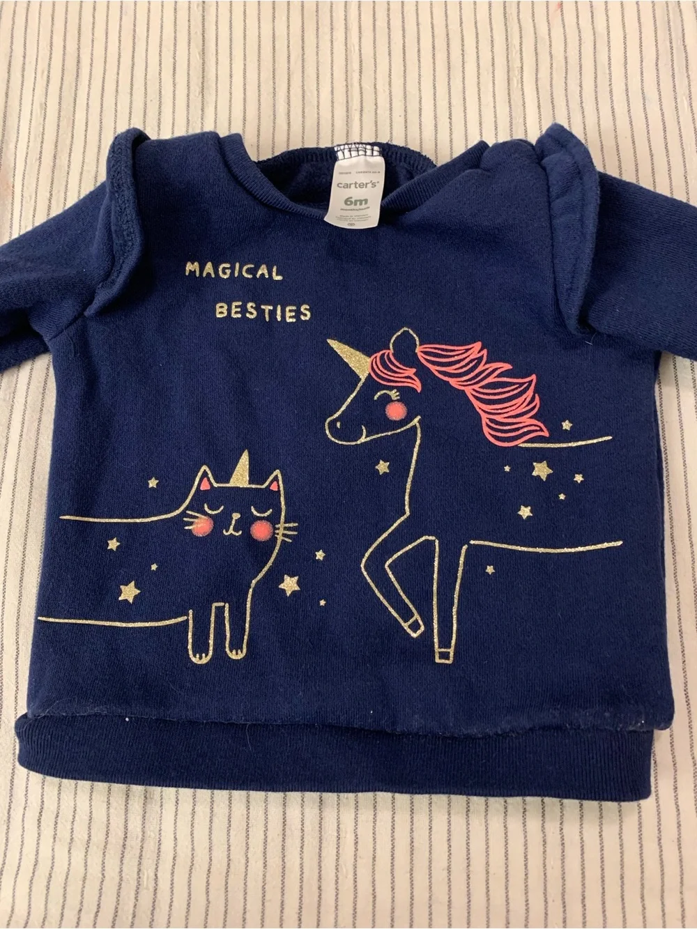 Carter's Navy Unicorn & Cat 